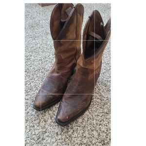 J. B. Dillon mid-calf cowboy boots. Size 12b. Made from goat.